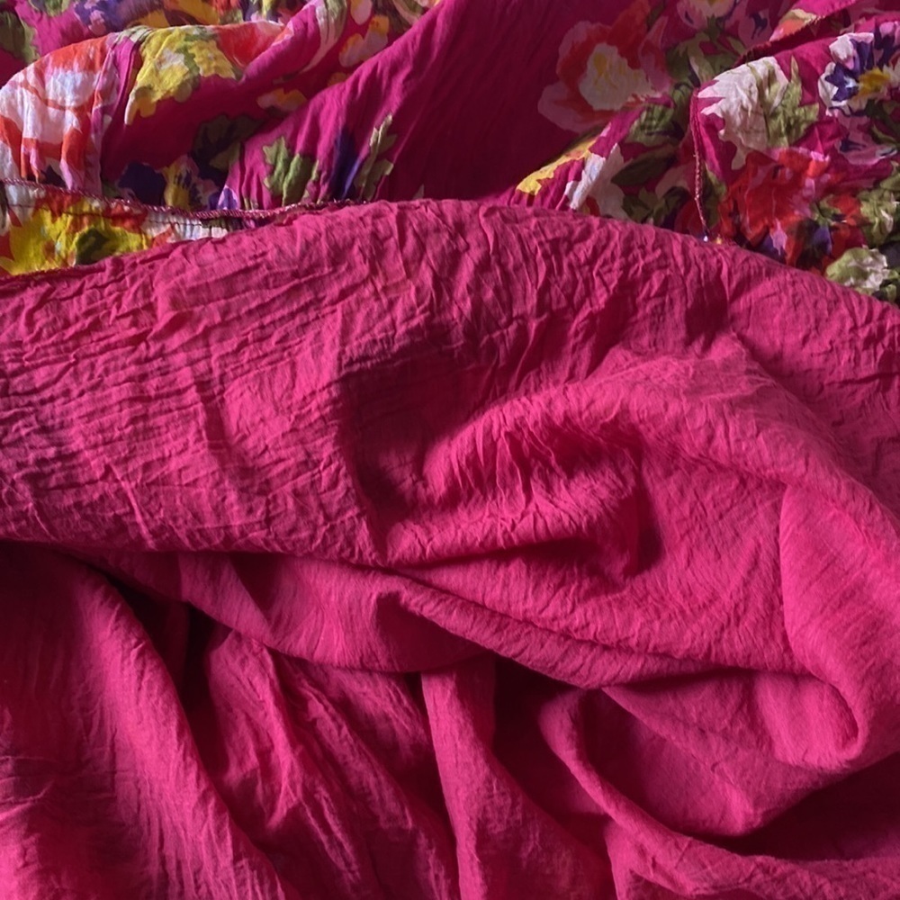 Miss Kitsch Ibiza Pink Floral Cotton Maxi Dress S - Picture 11 of 13
